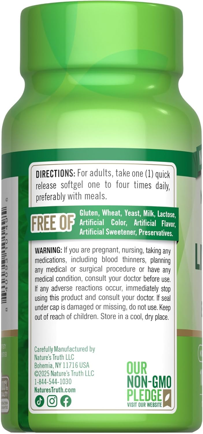 Nature's Truth Norwegian Cod Liver Oil - 500 Softgels - image 3
