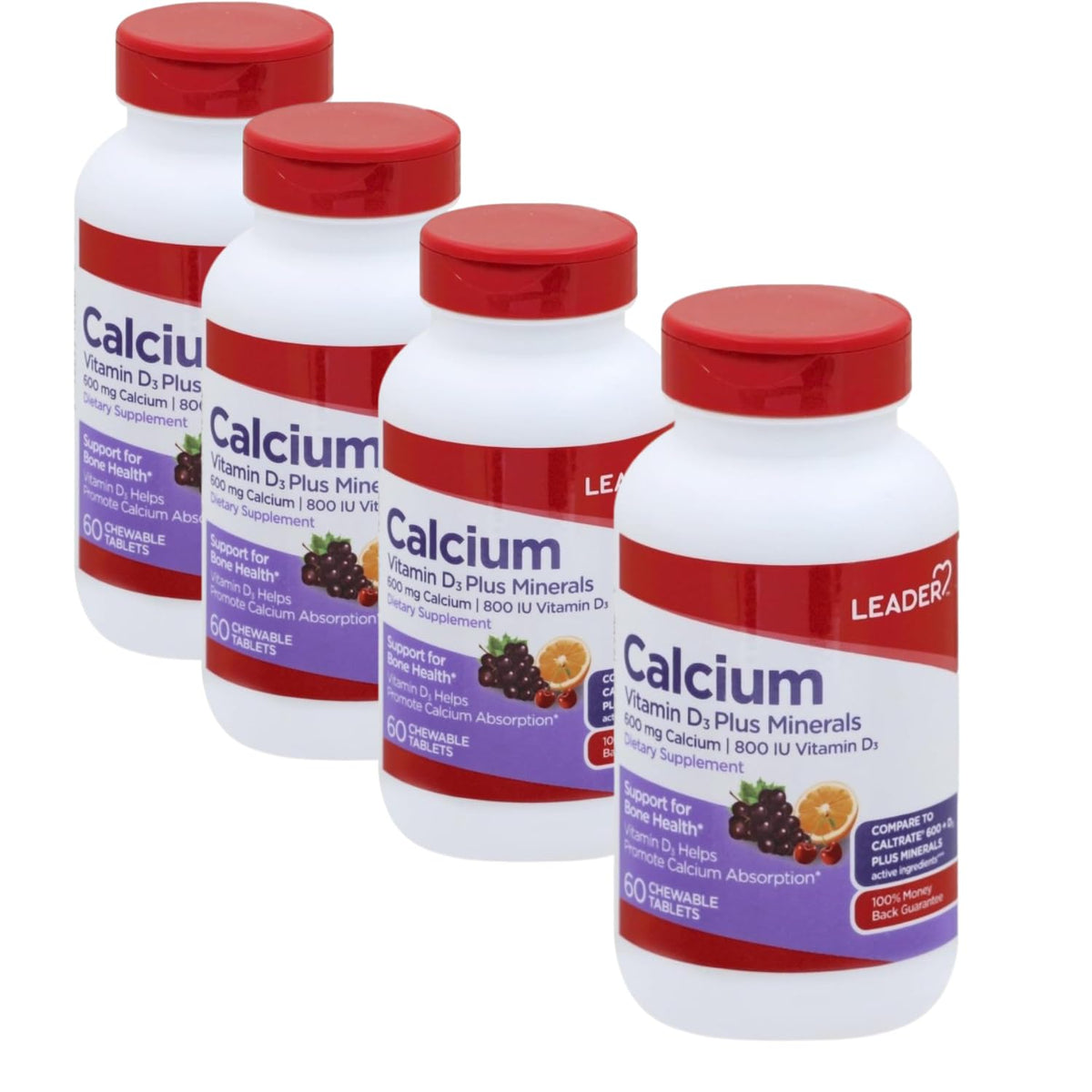 Leader Calcium Vitamin D3 Plus Minerals Bone Health - 240 Tablets