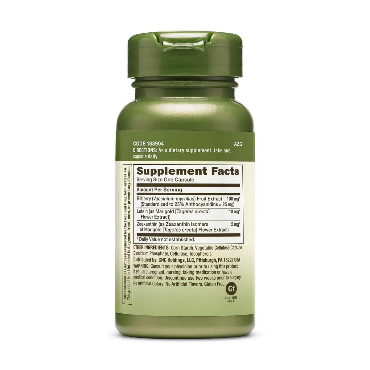 GNC Herbal Plus Bilberry Extract & Lutein Supplement - 60 Capsules - image 2