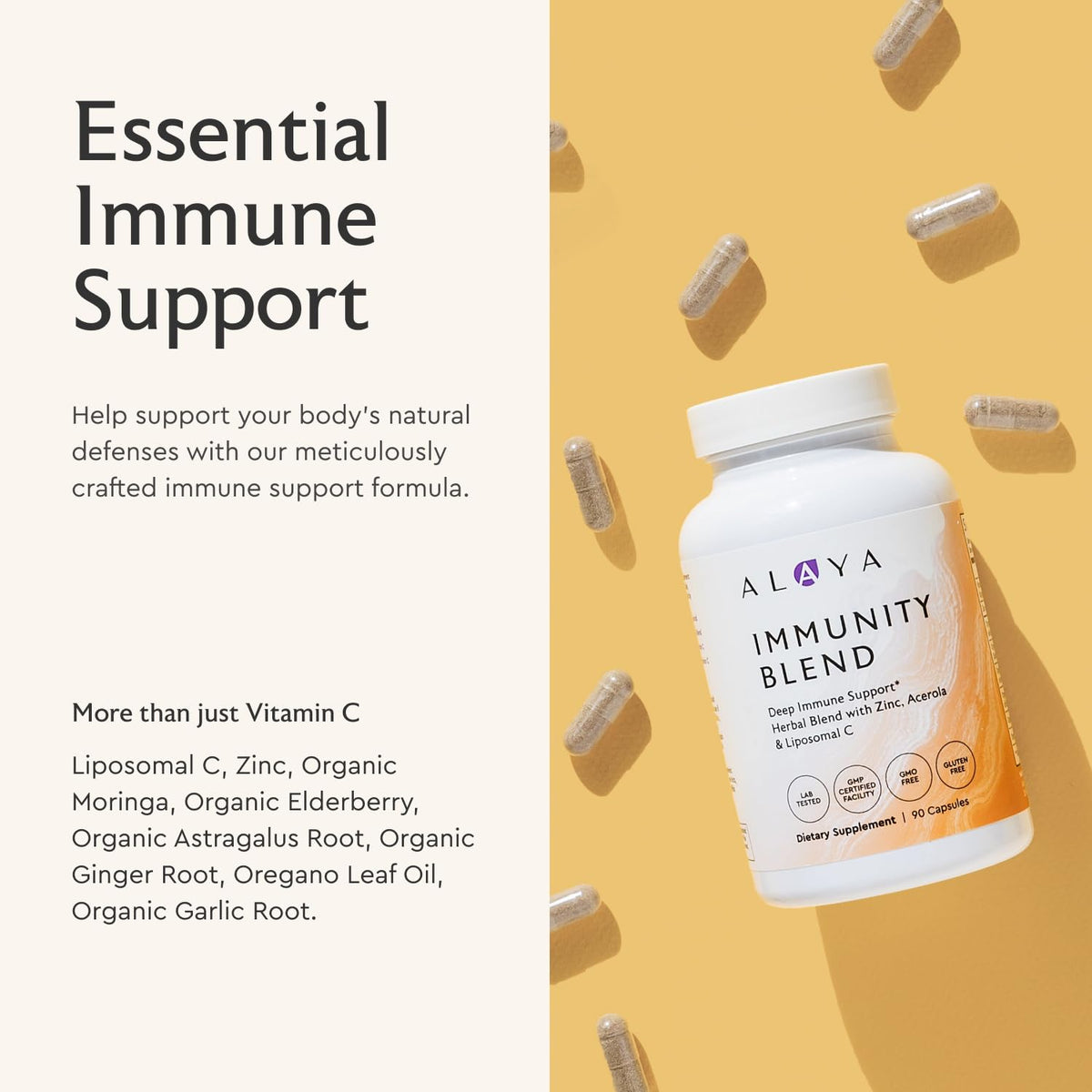 Alaya Naturals Immunity Blend Immune Support - 90 Capsules - image 2