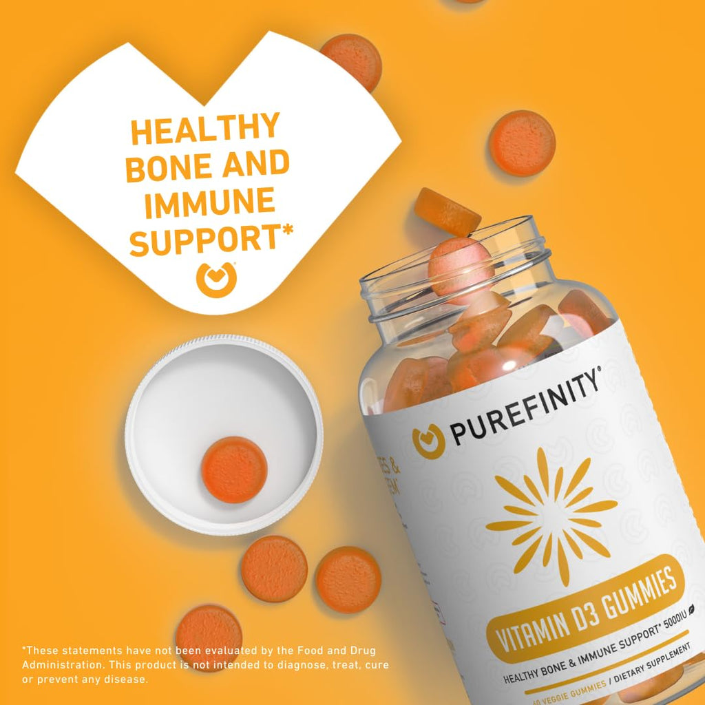 PUREFINITY Vitamin D3 5000 IU Gummies - 60 Veggie Gummies - image 3