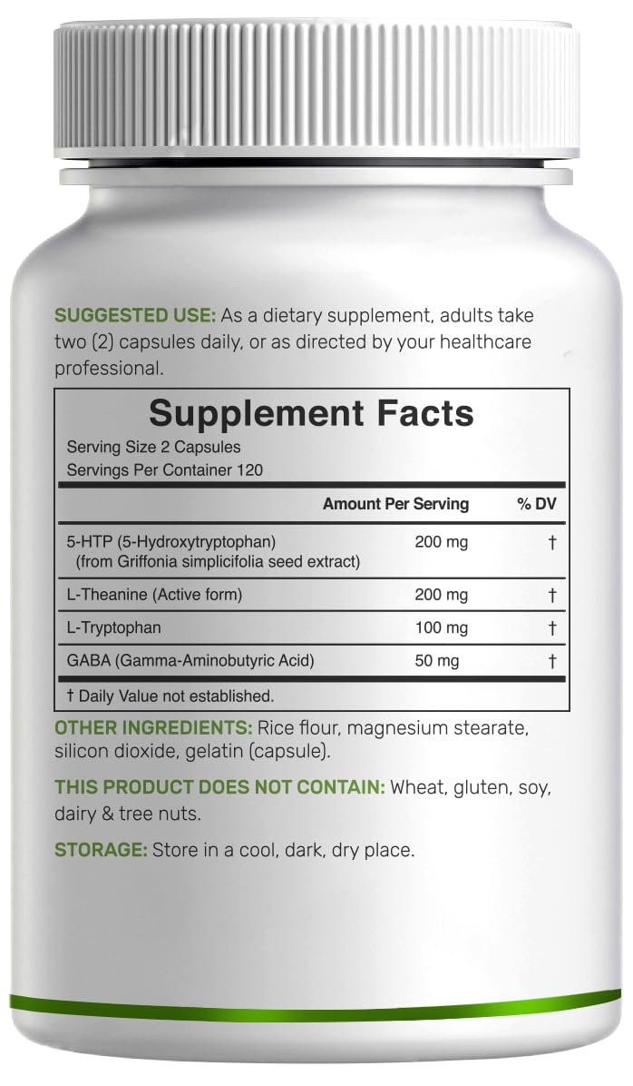Deal Supplement 5-HTP 200mg Relaxation Support - 240 Capsules - image 3