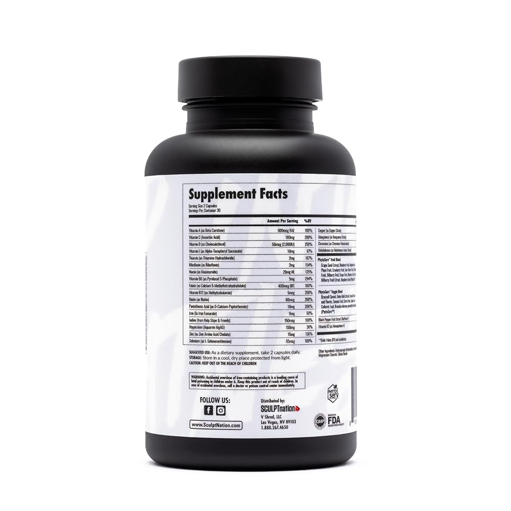 Sculpt Nation Multivitamin for Women and Men - 60 Capsules - image 4