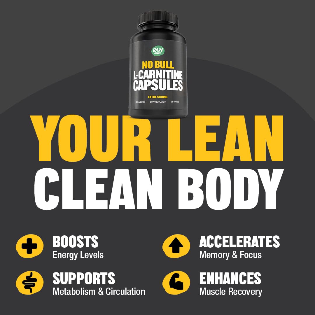 Raw Barrel L-Carnitine 1000mg - 120 Capsules - image 3