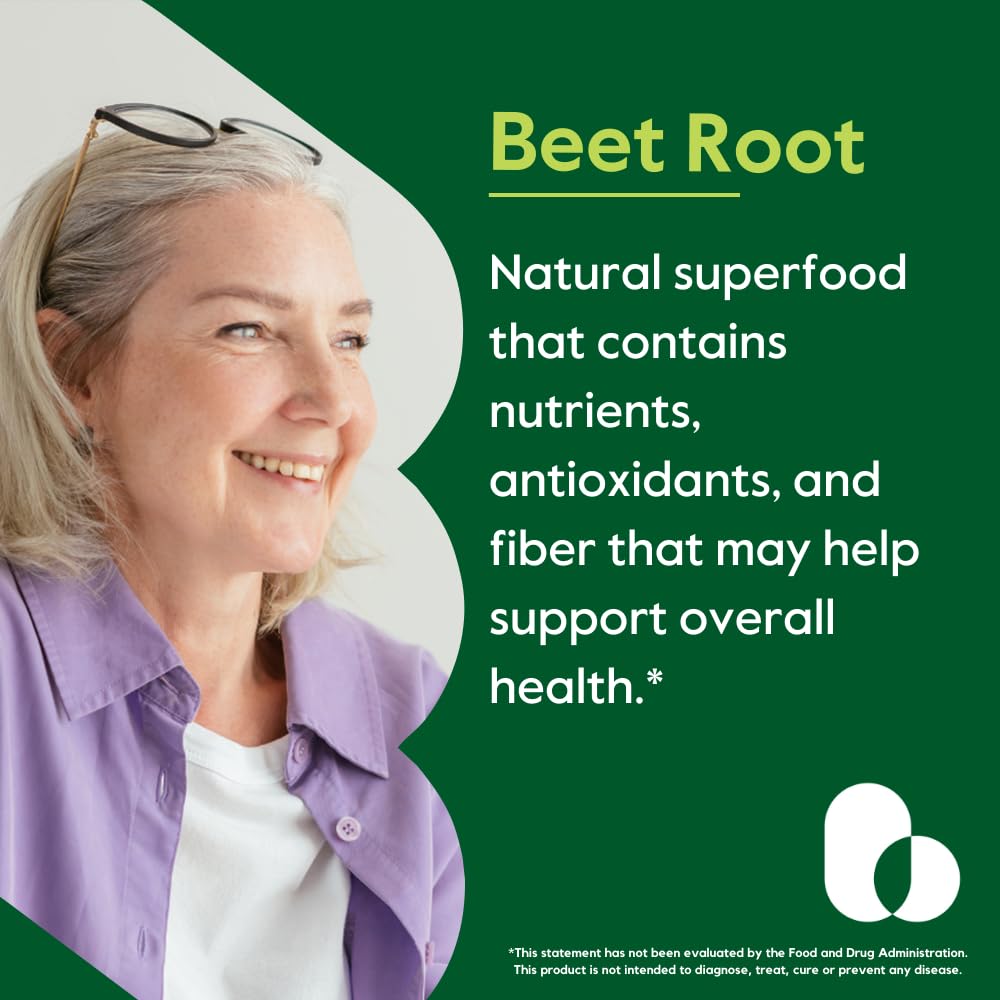 BESTVITE Beet Root 550mg - 120 Vegetarian Capsules - image 2
