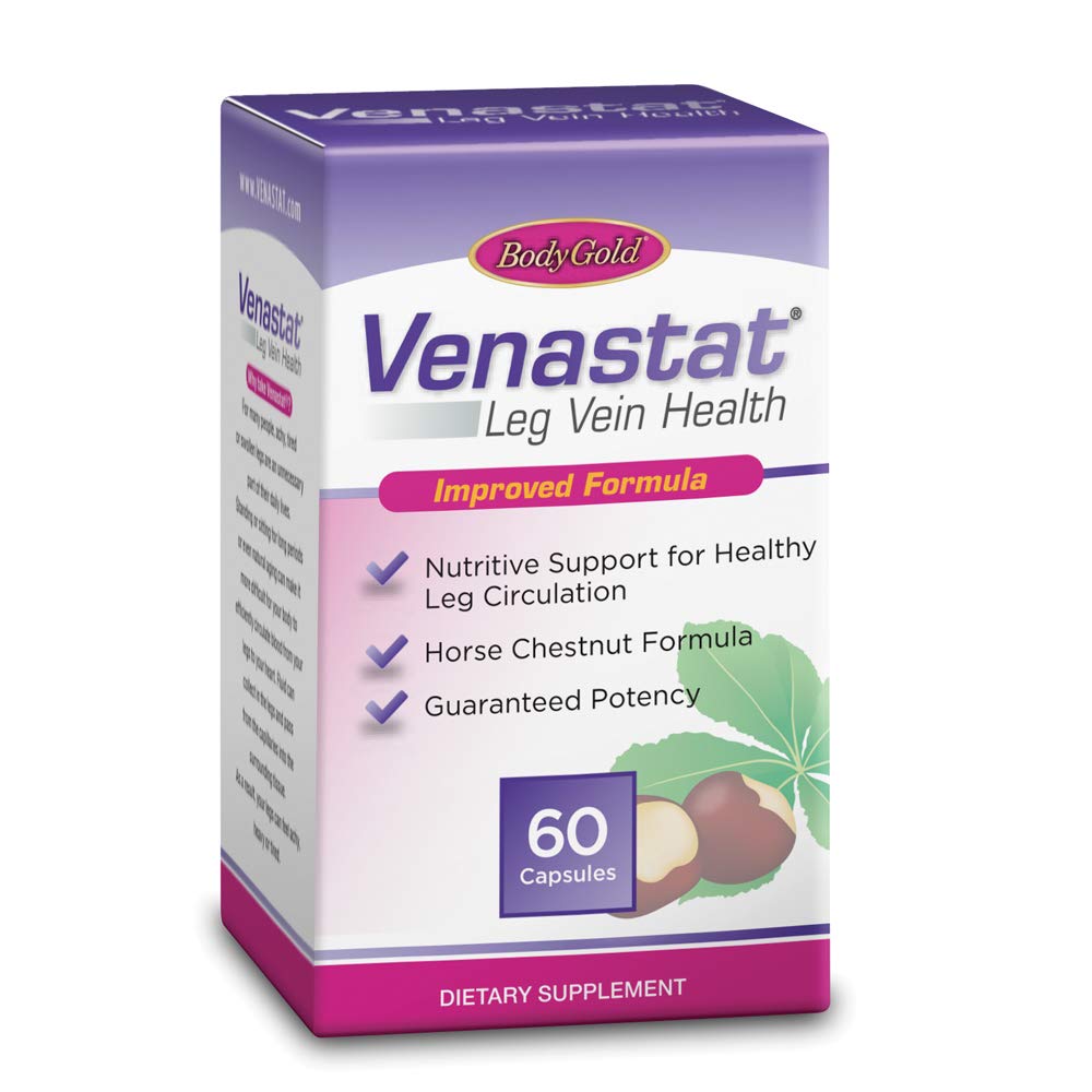 Body Gold Venastat Capsules for Leg Vein Health - 120 Capsules