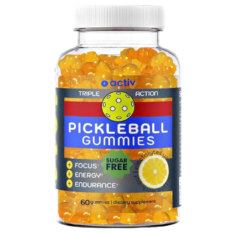SIRIUS INTERNATIONAL Pickleball Gummies Energy Focus Endurance - 60 Gummies