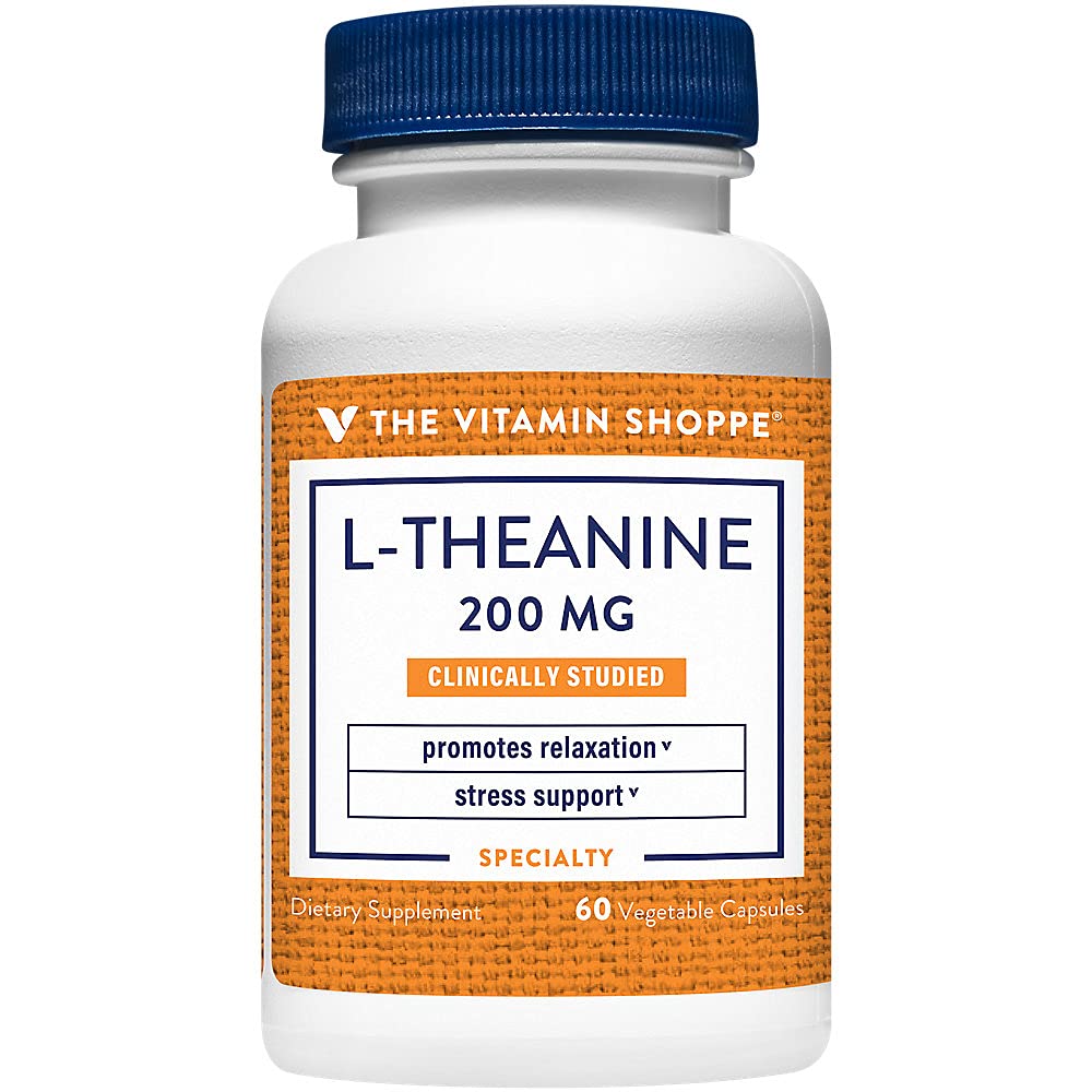 The Vitamin Shoppe L-Theanine 200mg Amino Acid - 60 Capsules
