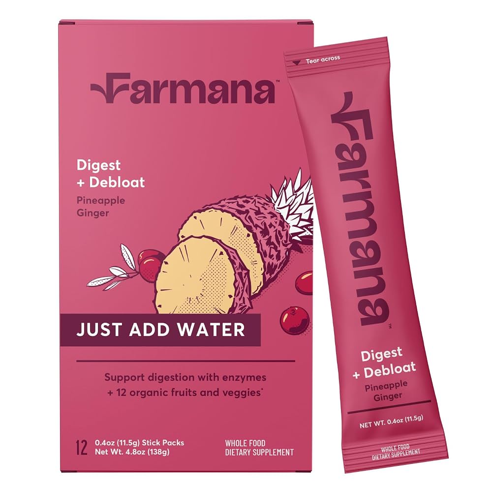 Farmana Debloat & Digest Pineapple Ginger Dandelion Root Drink Mix - 5.5 oz