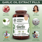 Natural Nutra Odorless Garlic Oil 500mg - 100 Softgels - image 3