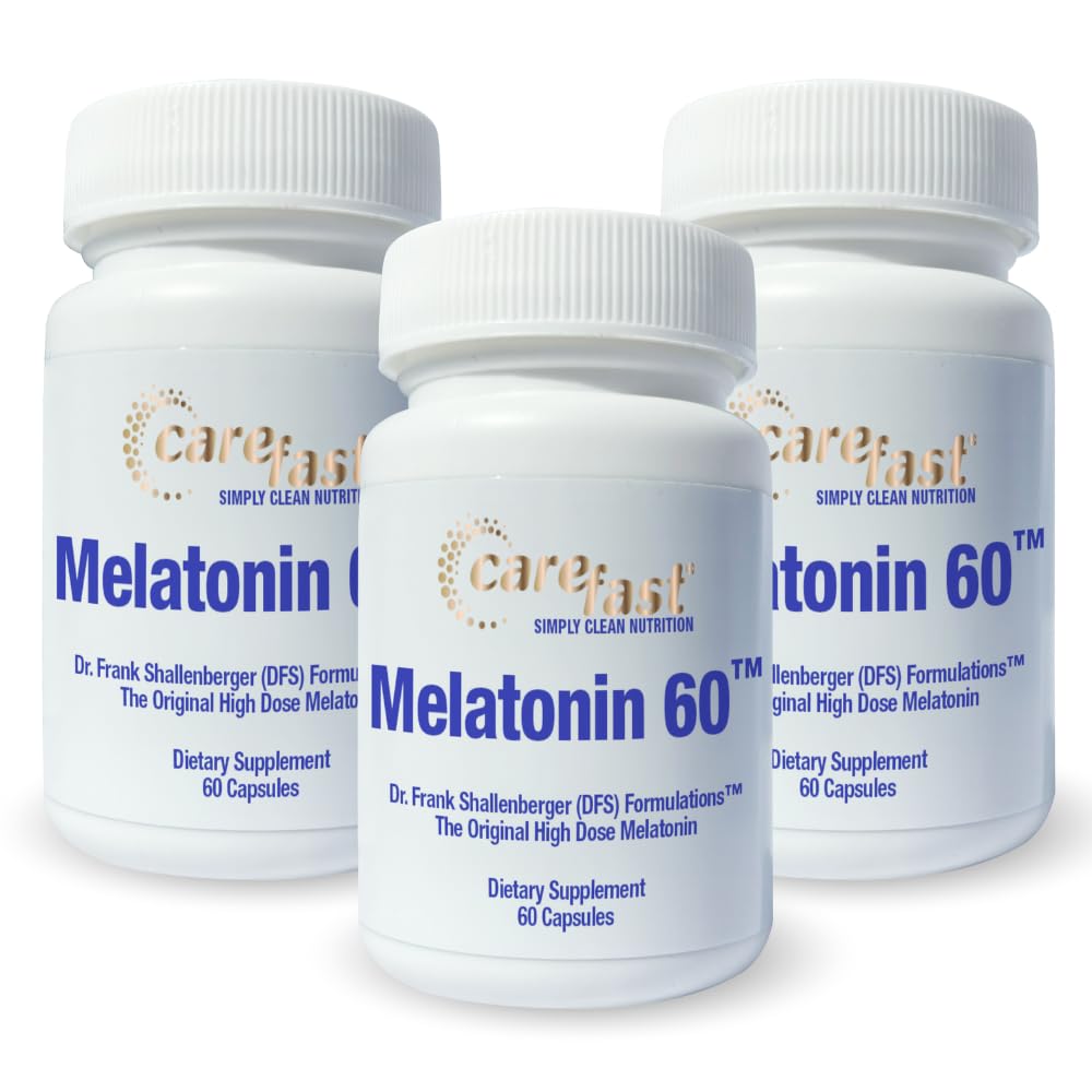CAREFAST Pure Melatonin 60mg Sleep Aid - 180 Capsules