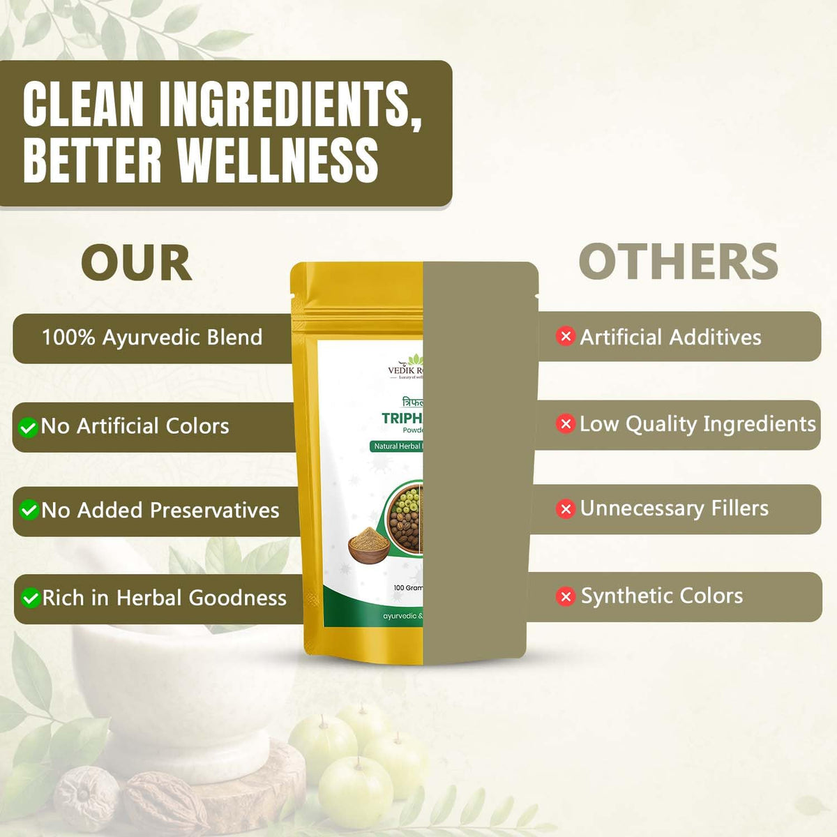 VEDIKROOTS Triphala Powder - 100g - image 5