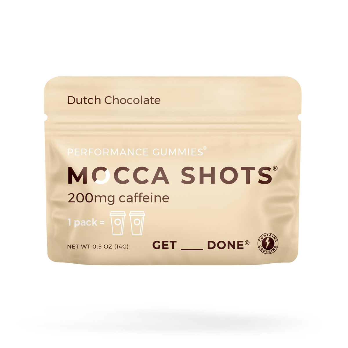 SGC Mocca Shots Caffeine Energy Gummies, 200mg