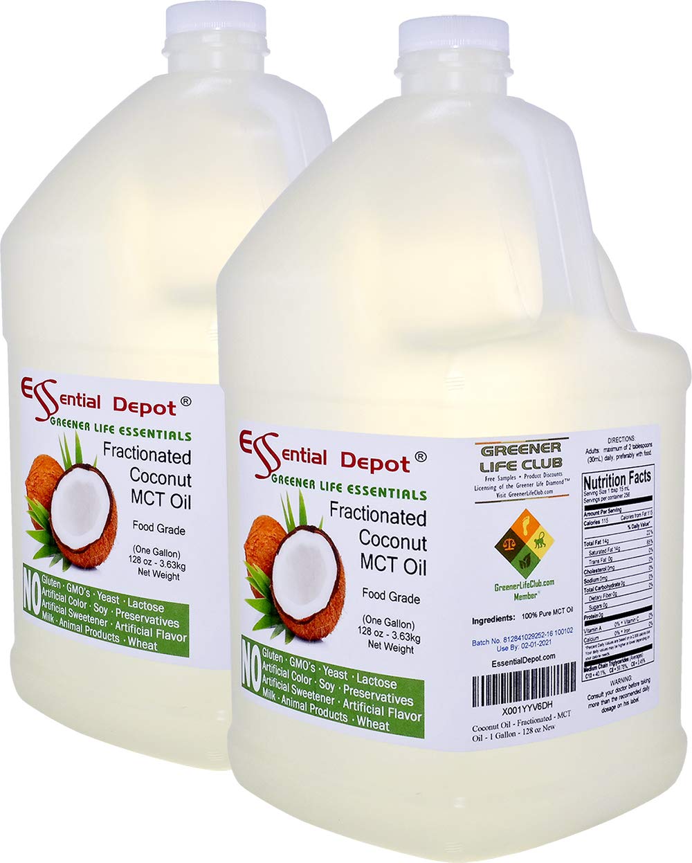 Essential Depot Fractionated MCT Coconut Oil - 256 fl oz