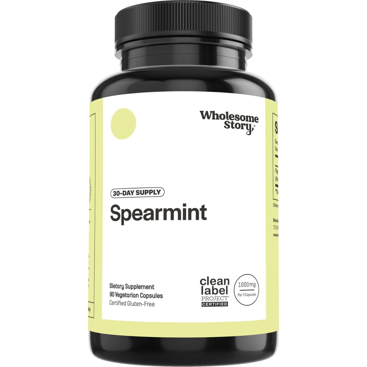 Wholesome Story Spearmint Capsules Hormone Support - 90 Capsules