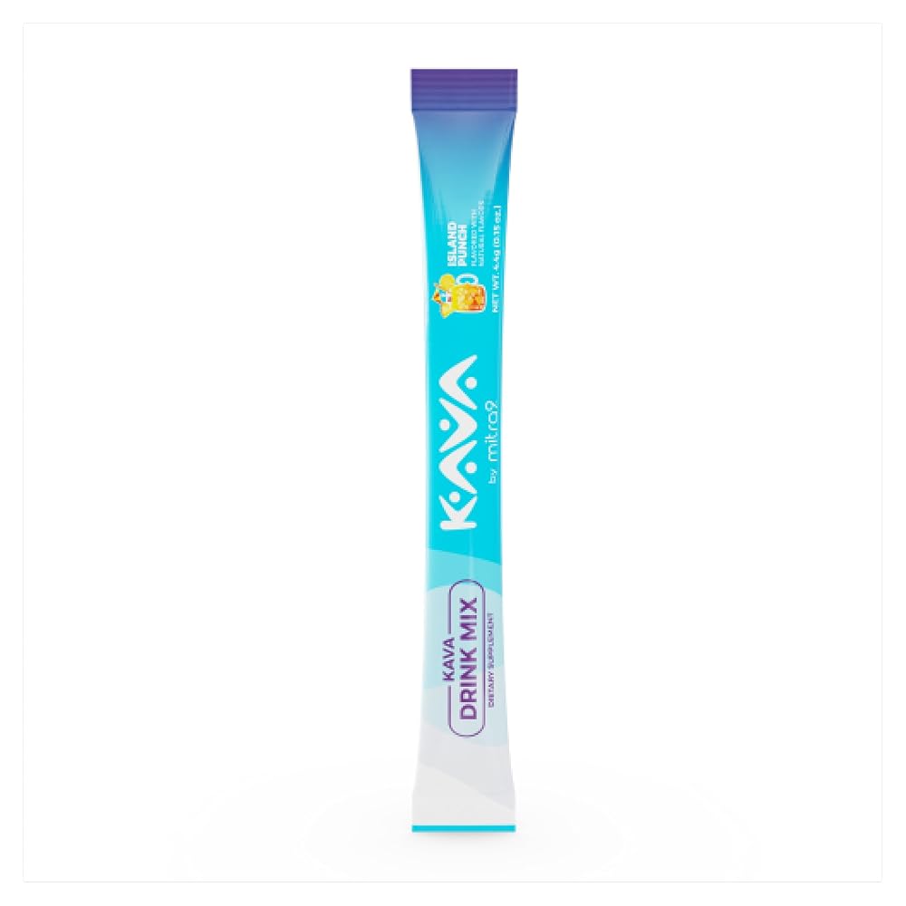 Mitra9 Kava Drink Mix Island Punch for Relaxation - 5 Stick Packs