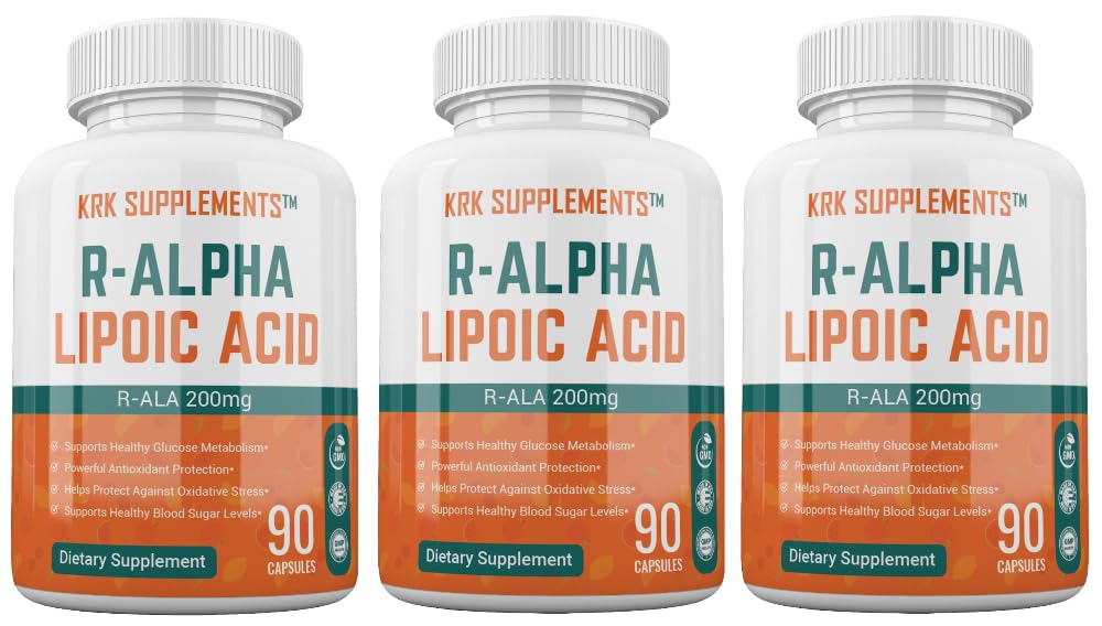 KRK Supplements R-ALA 200mg Antioxidant - 270 Capsules
