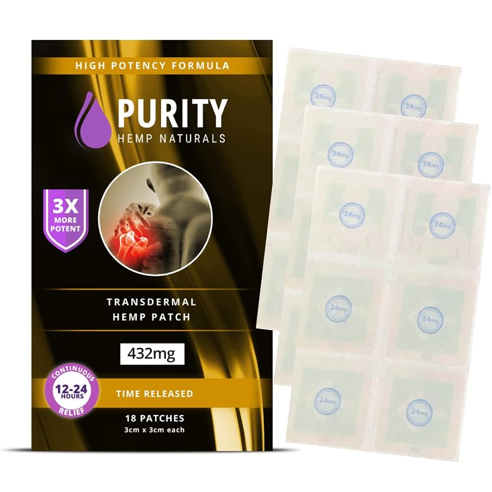 Purity Hemp Naturals Hemp Patch 24 mg - 18 Count