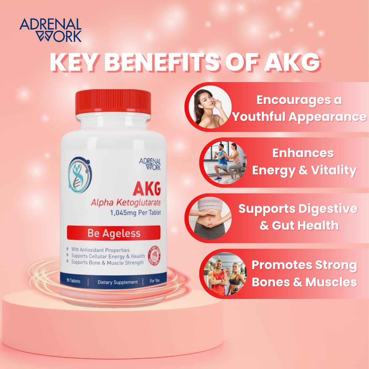 Adrenalwork L-Arginine 1000mg + AKG Pre-Workout - 180 Capsules - image 4