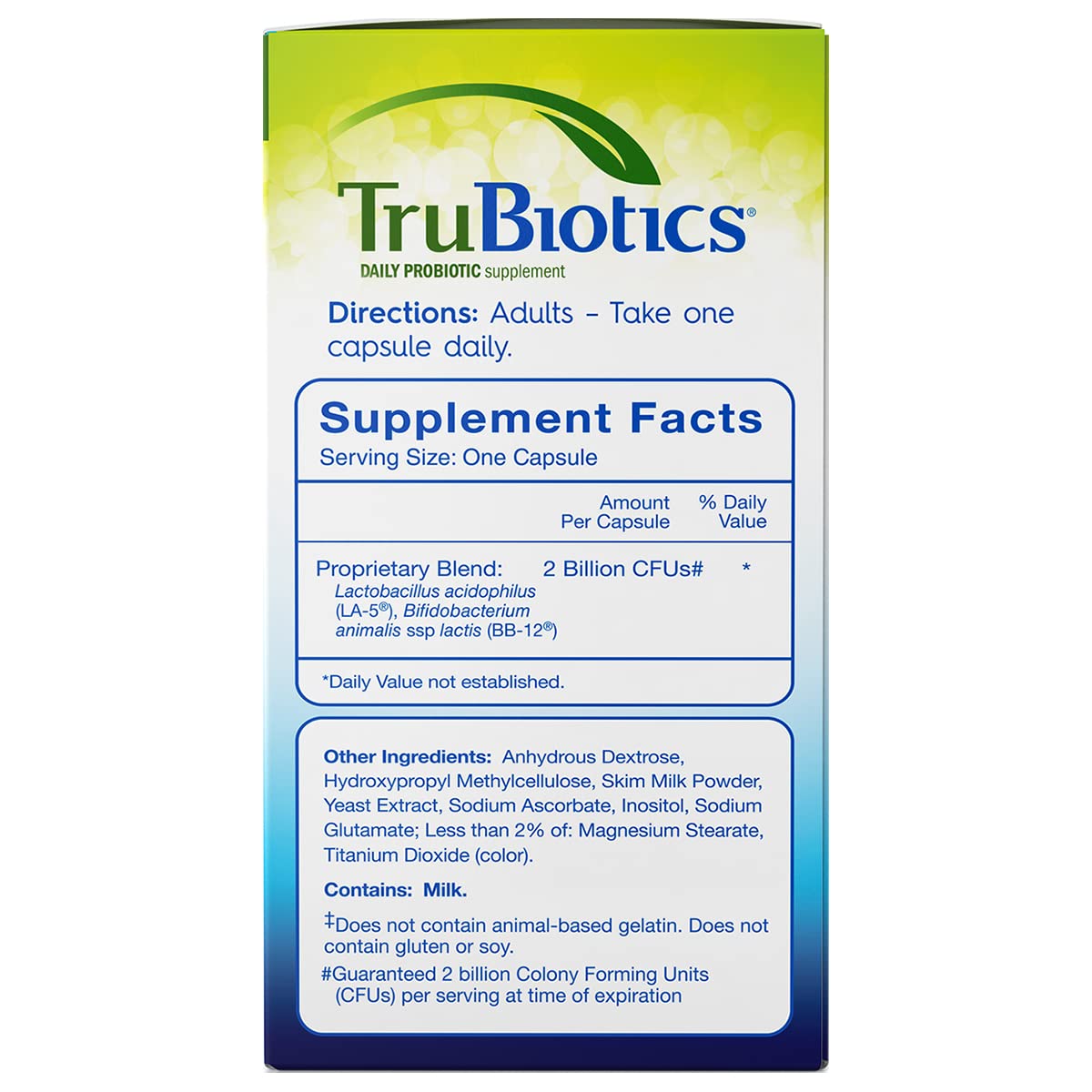 TruBiotics Daily Probiotic Digestive & Immune Support - 30 Capsules - image 3
