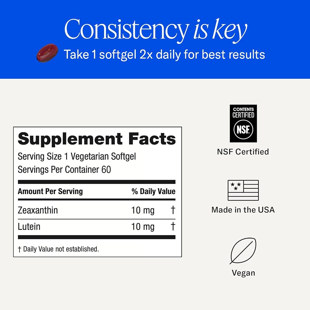 EyePromise Zeaxanthin + Lutein Eye Health Supplements - 60 Softgels - image 6