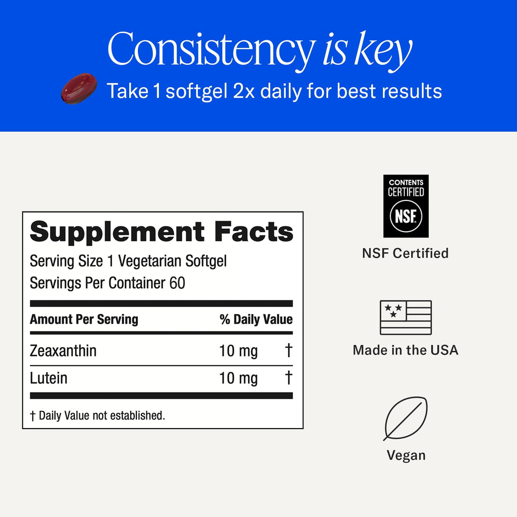 EyePromise Zeaxanthin + Lutein Eye Health Supplements - 60 Softgels - image 6