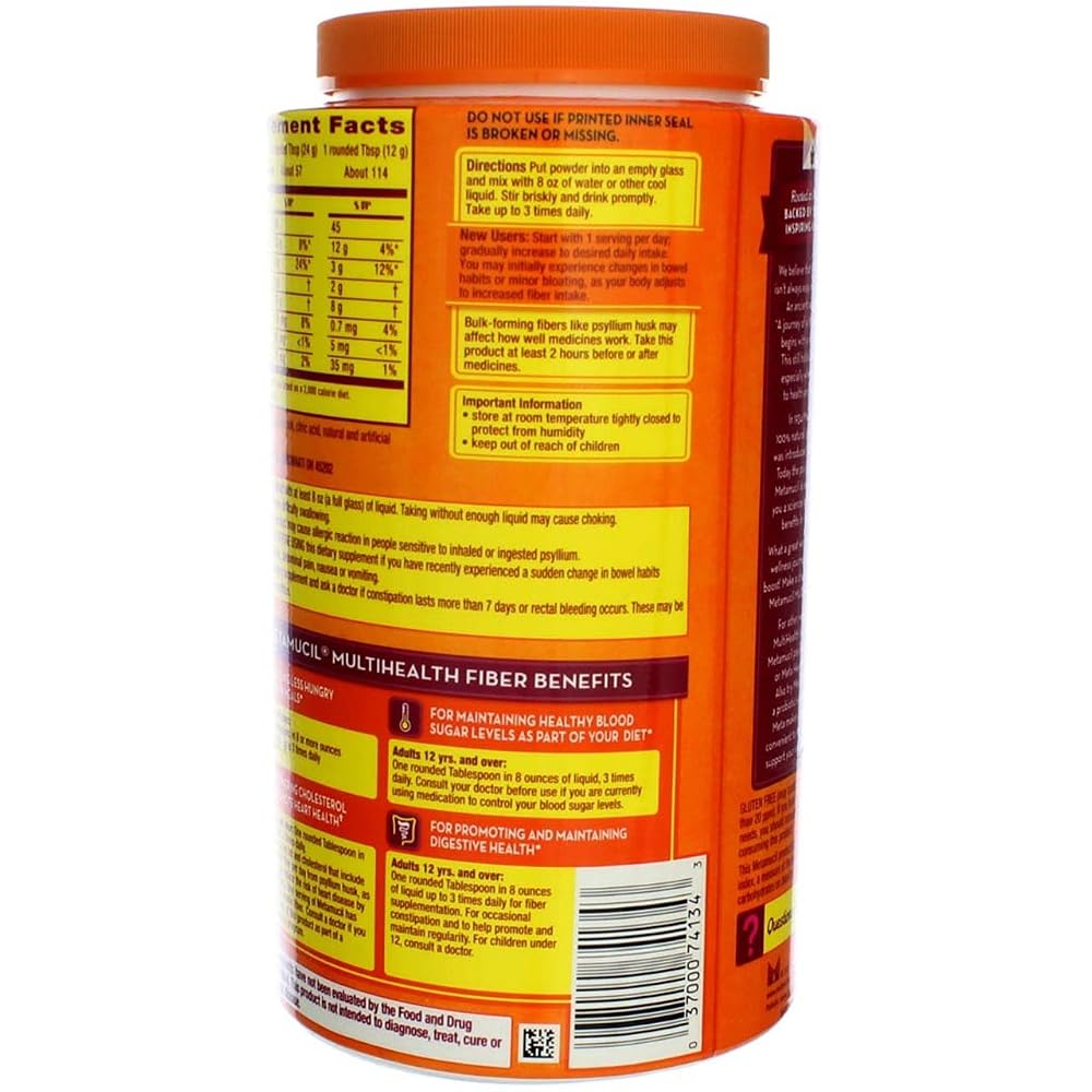 Procter and Gamble Metamucil Orange Smooth Fiber Powder - 48 oz - image 6