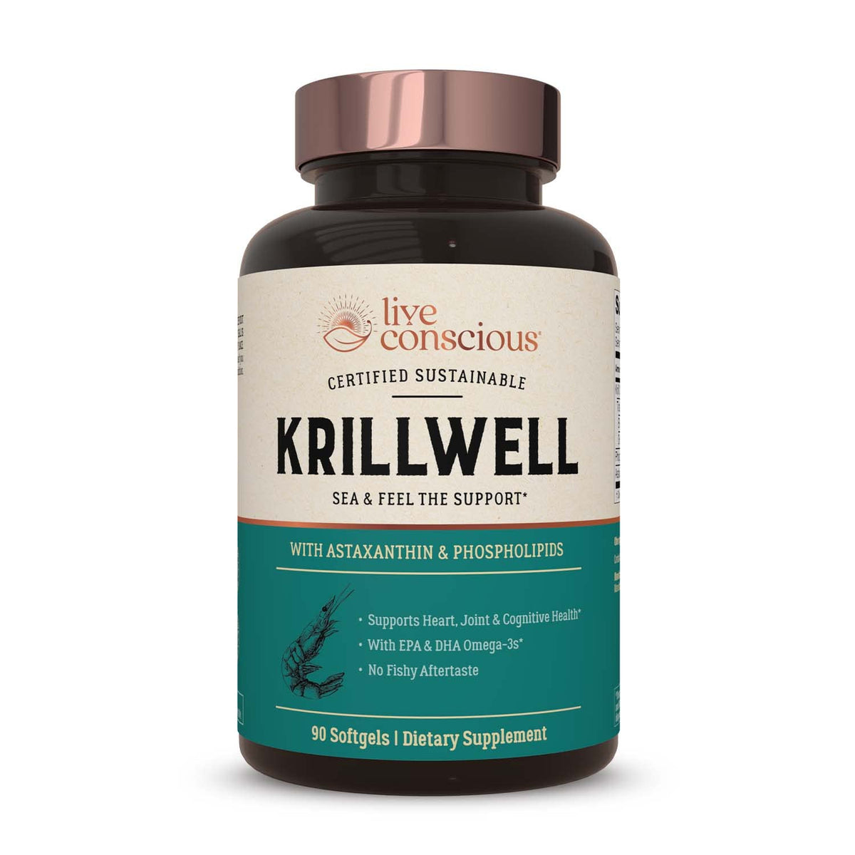 Live Conscious KrillWell Krill Oil Joint & Cognitive Support - 90 Softgels