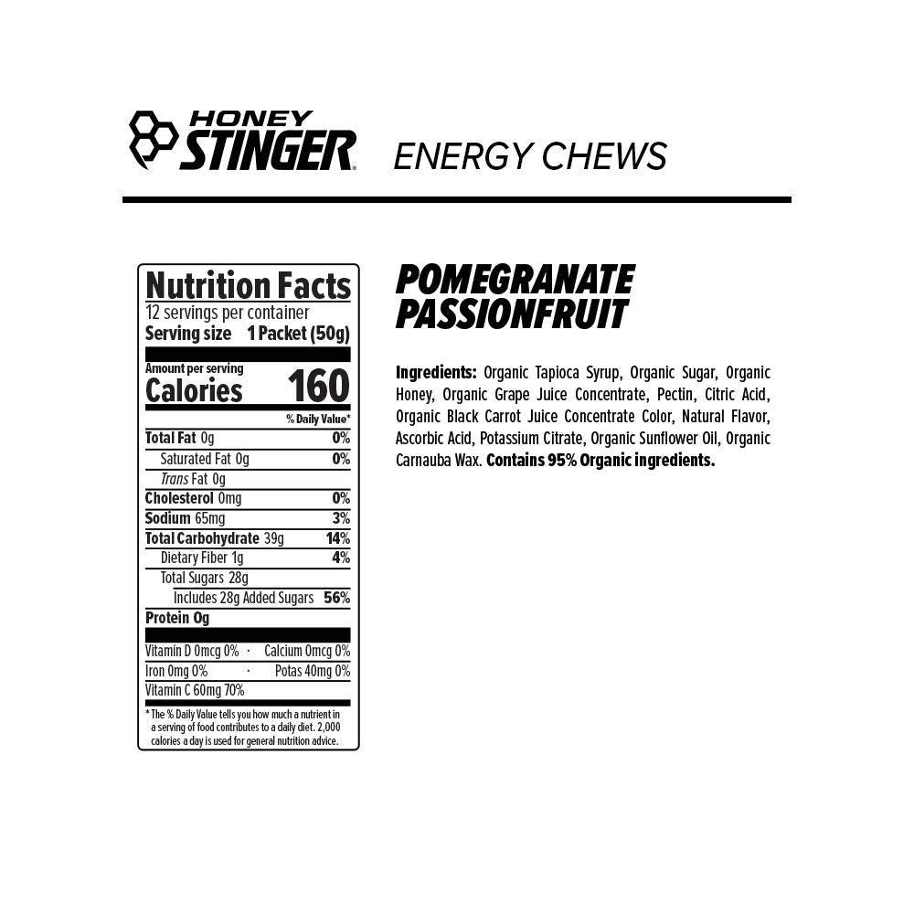 Honey Stinger Organic Energy Chews Pomegranate Passionfruit - 12 Pack - image 7