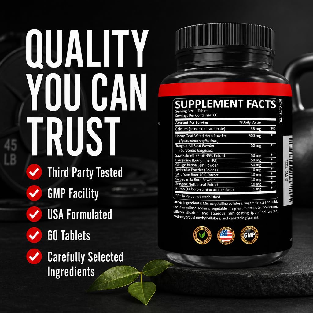 DR. MARTIN'S NUTRITION Extra Strength Testosterone Booster - 60 Capsules - image 5