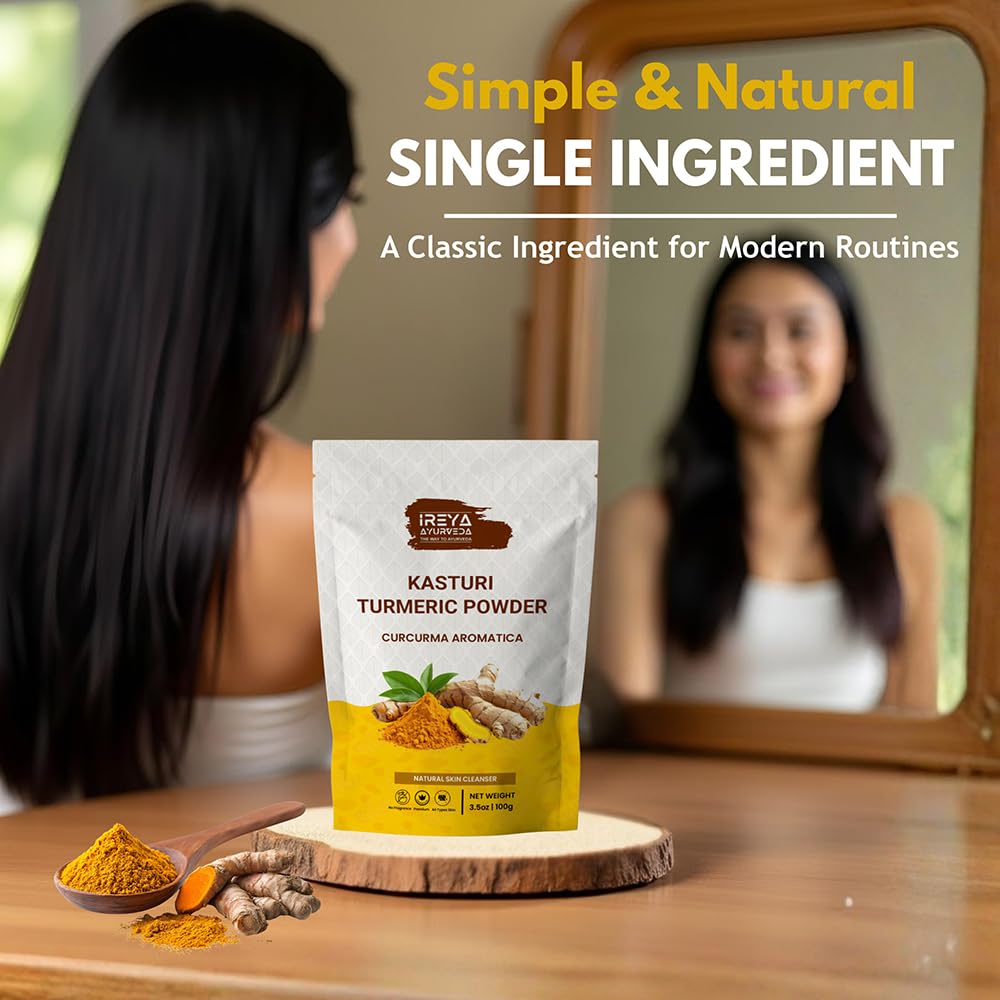 Ireya Ayurveda Kasthuri Manjal Turmeric Powder for Skin - 100g - image 4