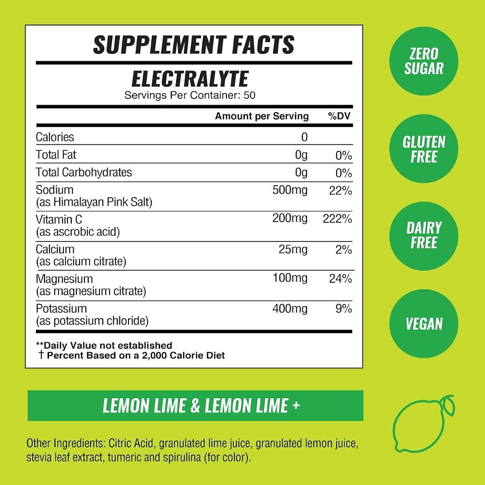 EC Sports ElectraLyte Electrolyte Powder Drink Mix