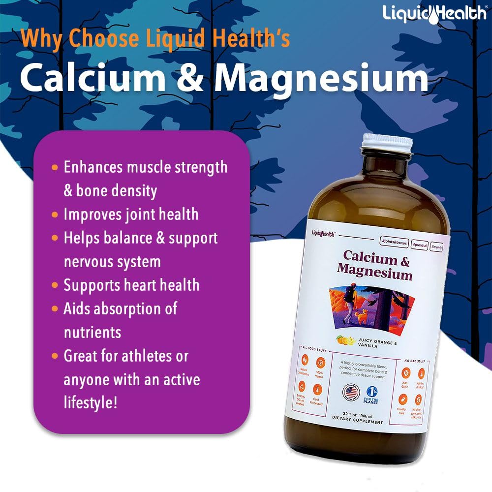 LIQUIDHEALTH Calcium & Magnesium Liquid Supplement - 32 Fl Oz - image 3