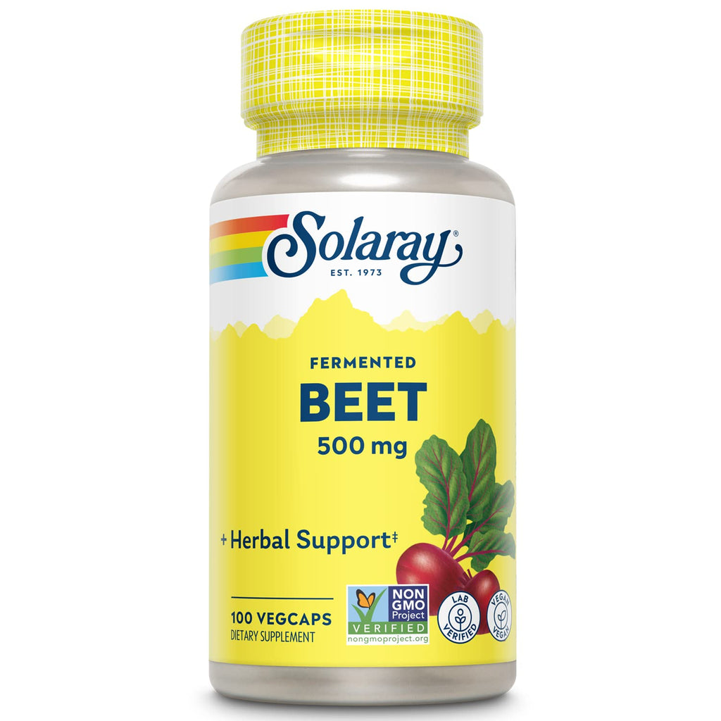 SOLARAY Fermented Beet Root Extract - 100 Vegetarian Capsules