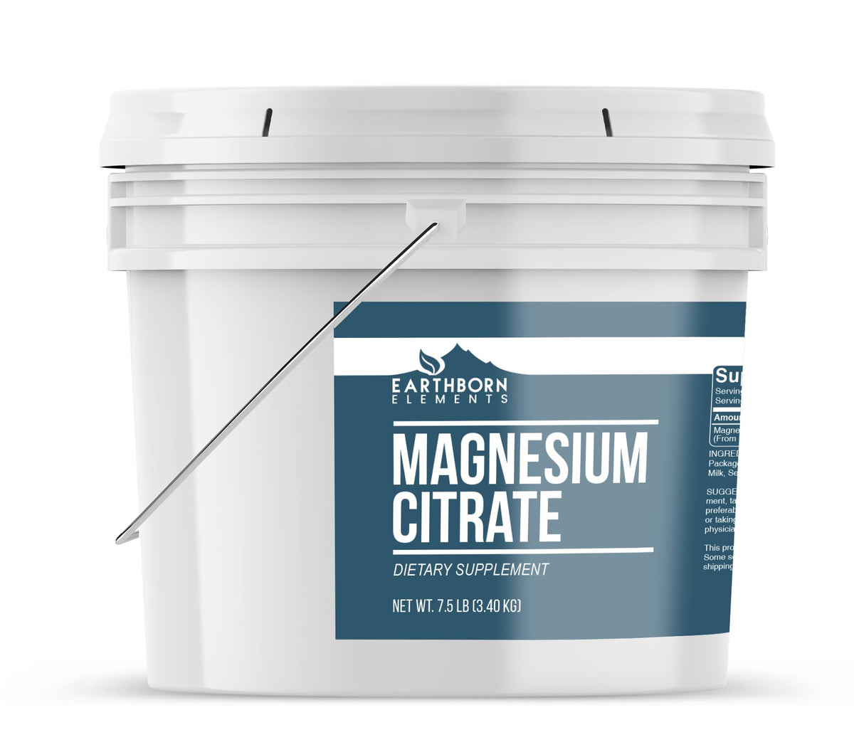 Earthborn Elements Magnesium Citrate Powder - 120 Ounce - image 2