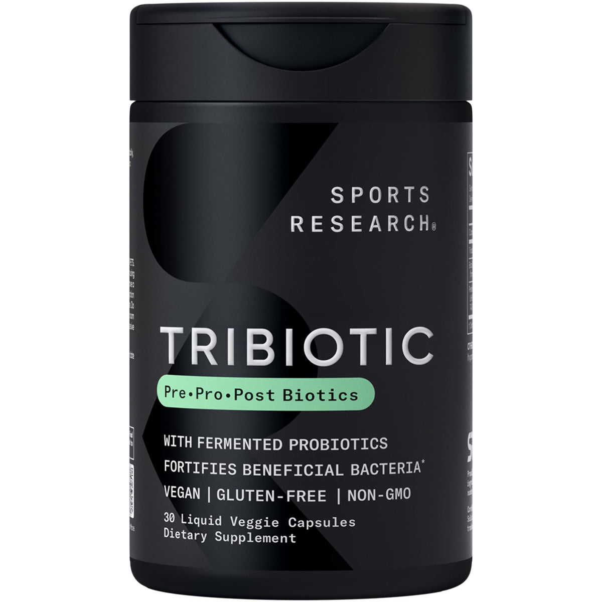 Sports Research Tribiotic 3-in-1 Pre·Post·Probiotic - 30 Liquid Caps