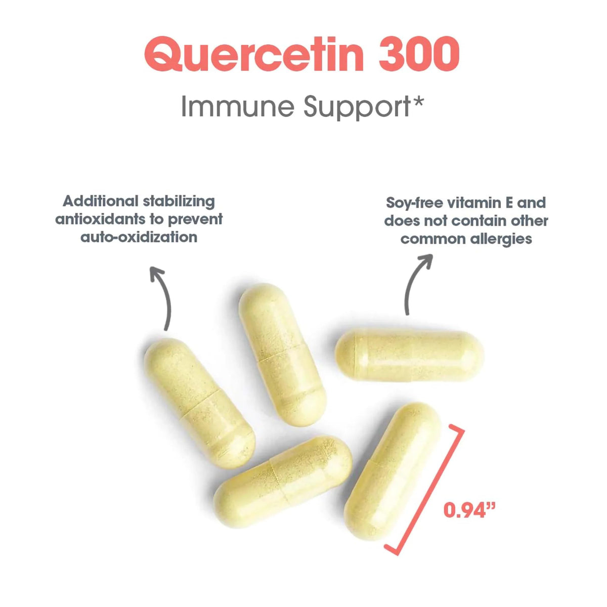 Allergy Research Group Quercetin 300 mg with Vitamin C - 60 Capsules - image 5