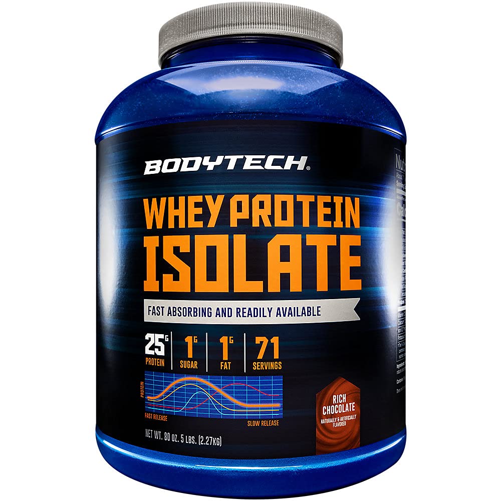 BodyTech Whey Protein Isolate Powder - 25 Grams of Protein per