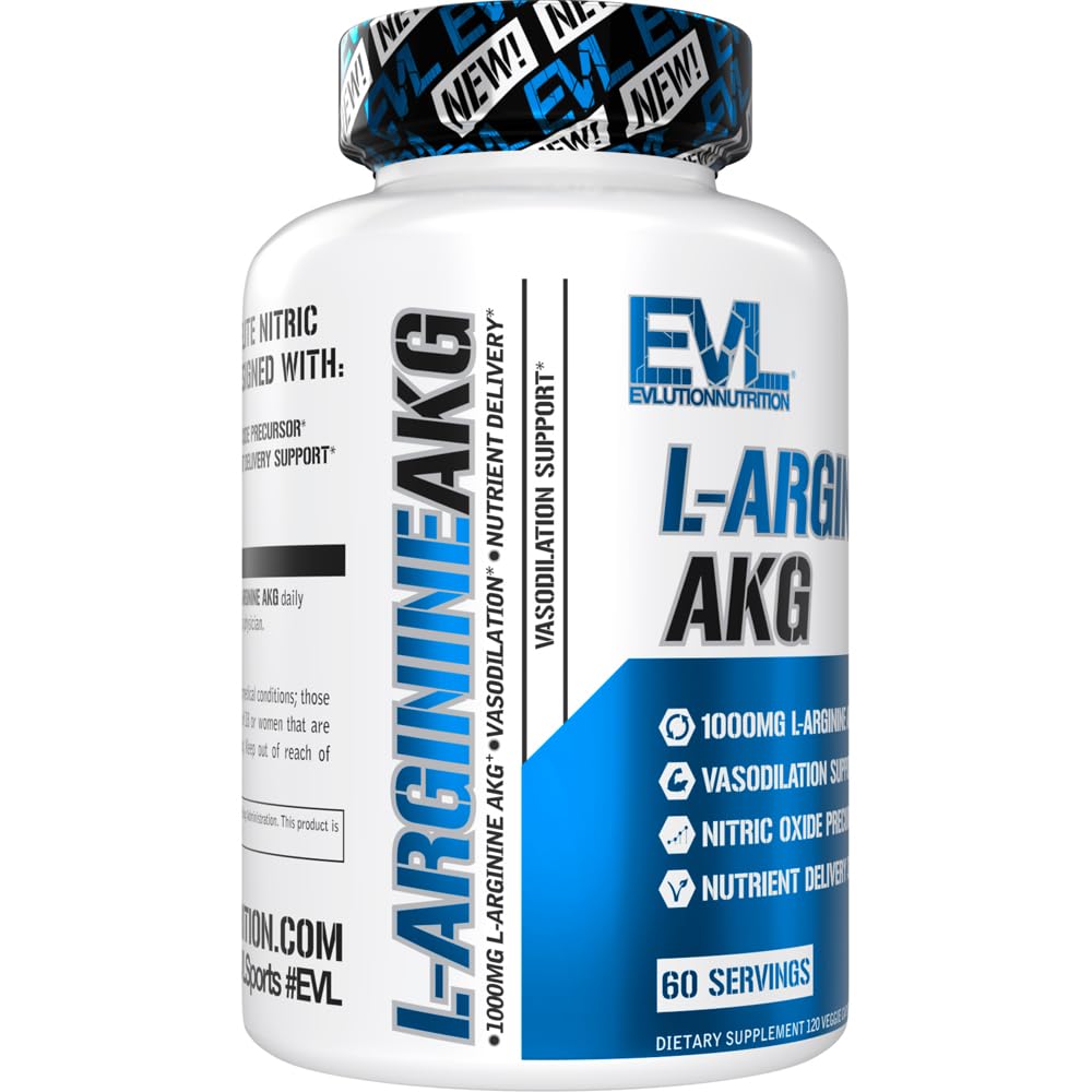 Evlution L-Arginine AKG 1000mg - 120 Vegetarian Capsules - image 4