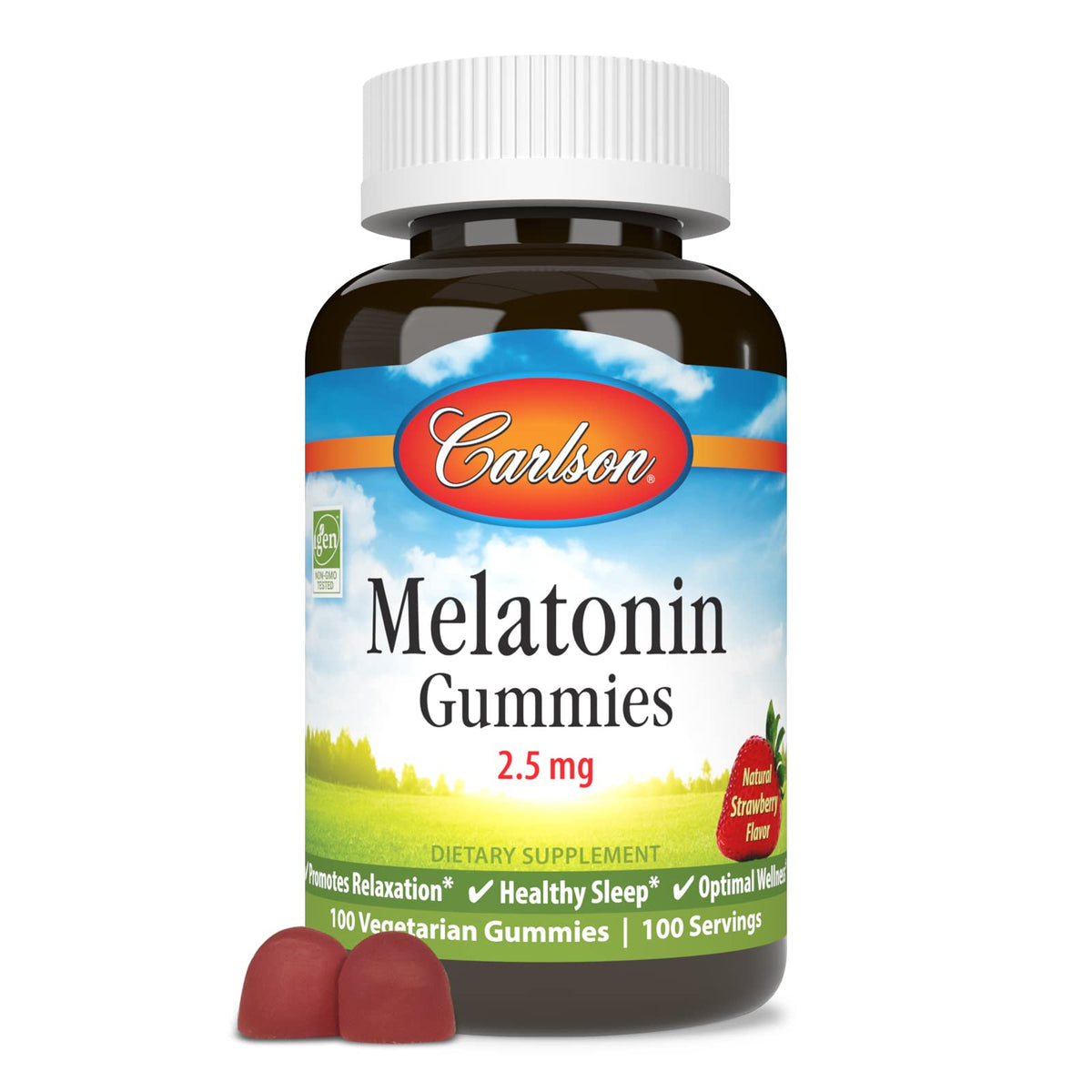 Carlson Melatonin Gummies 2.5 mg for Sleep - 100 Gummies