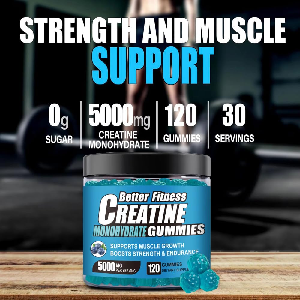 BetterFitness Creatine Gummies 5G Muscle Growth - 120 Count - image 2