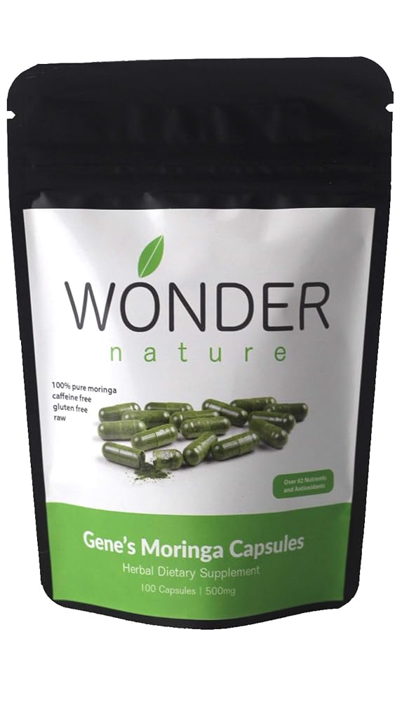 Wonder Nature Moringa Fine Green Powder - 100 Vegetarian Capsules - image 6