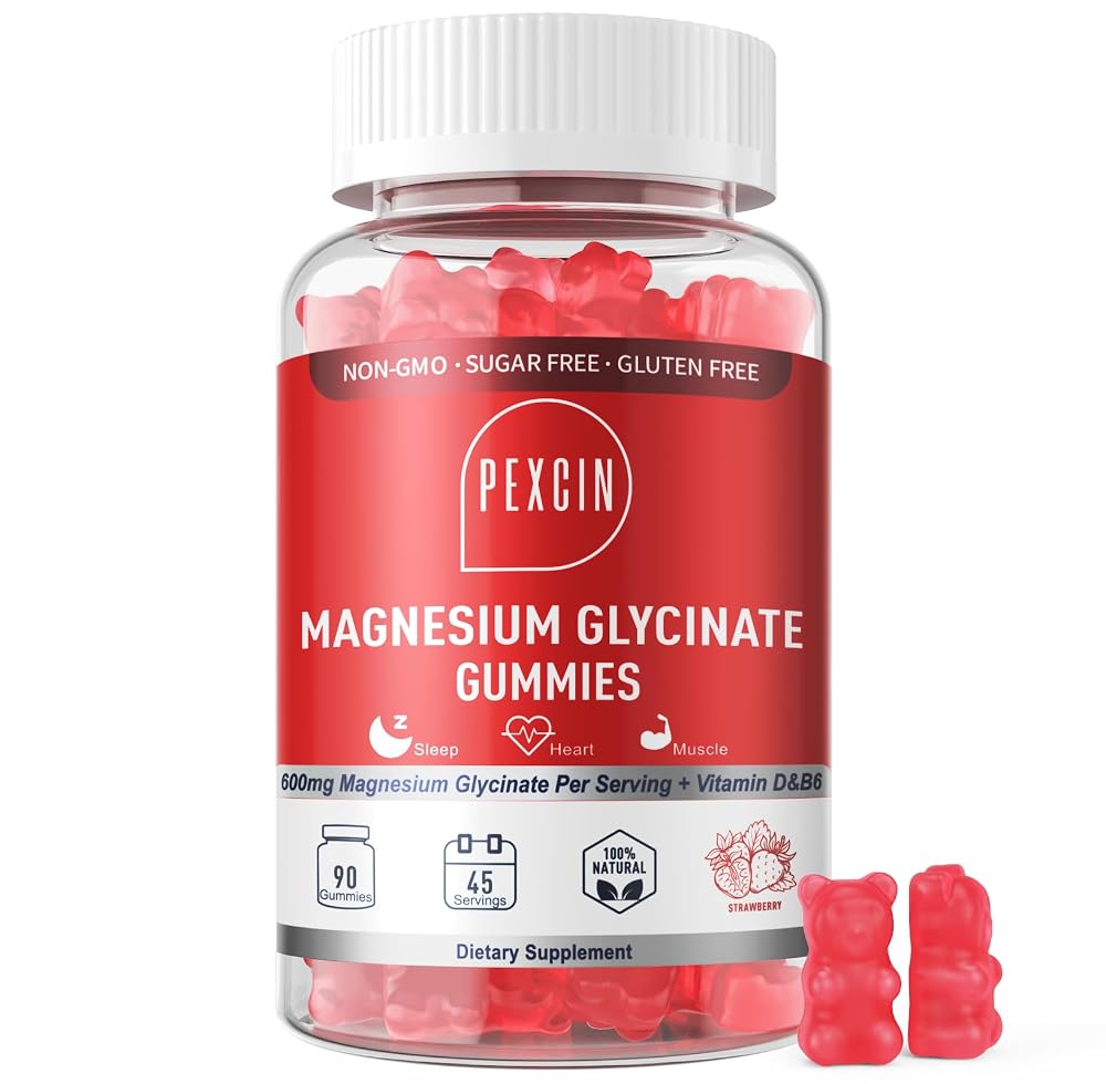 PEXCIN Magnesium Glycinate Gummies for Adults & Kids