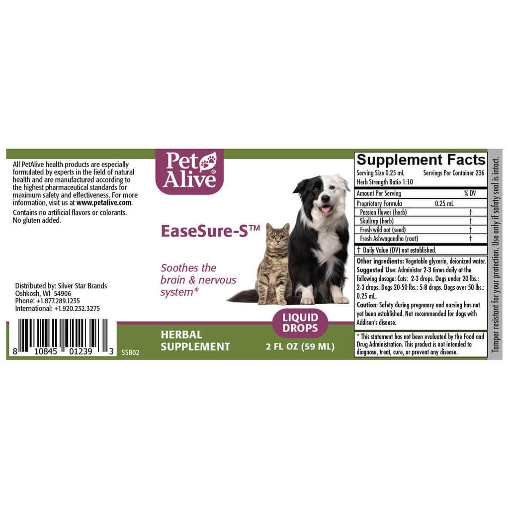 PetAlive EaseSure-S Herbal Nervous System Support for Pets - 2 Fl Oz - image 9