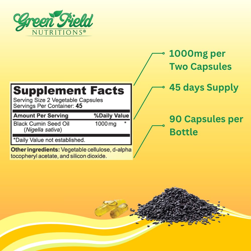 Greenfield Nutritions Black Seed Oil Immune Support - 90 Capsules - image 5