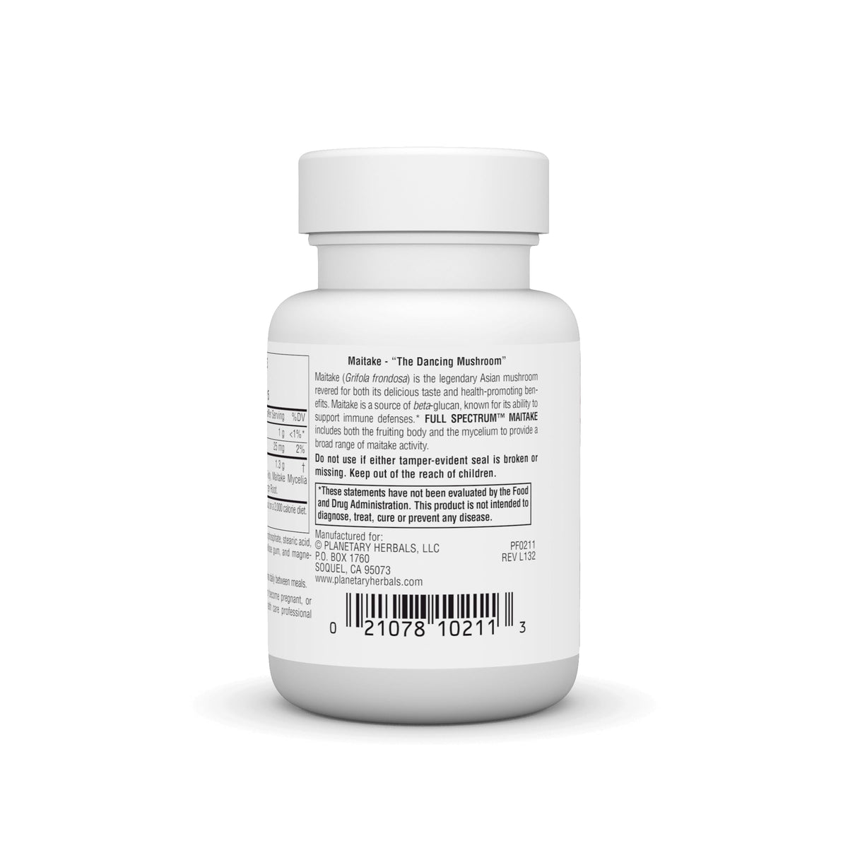 Planetary Herbals Full Spectrum Maitake Mushroom 650mg - 30 Tablets - image 3