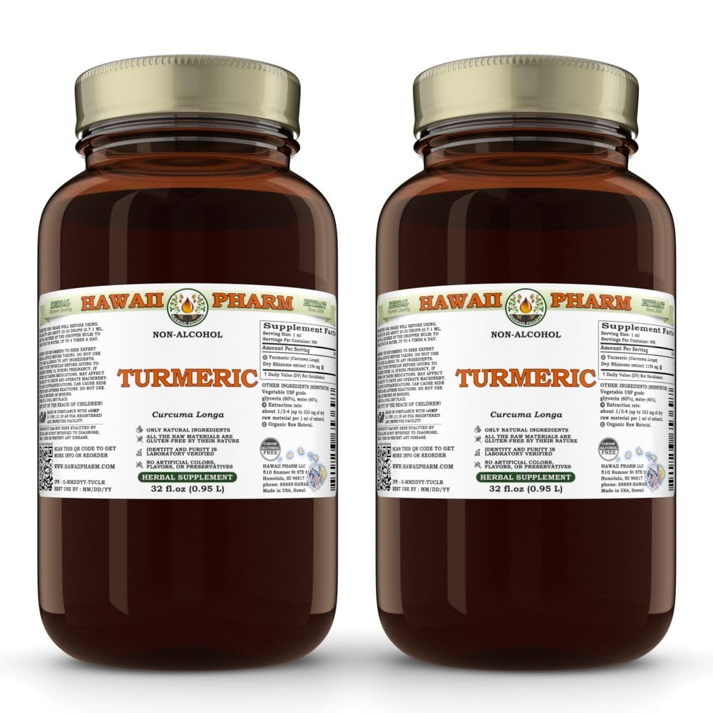 Hawaii Pharm Turmeric (Curcuma Longa) Rhizome Alcohol-Free Extract