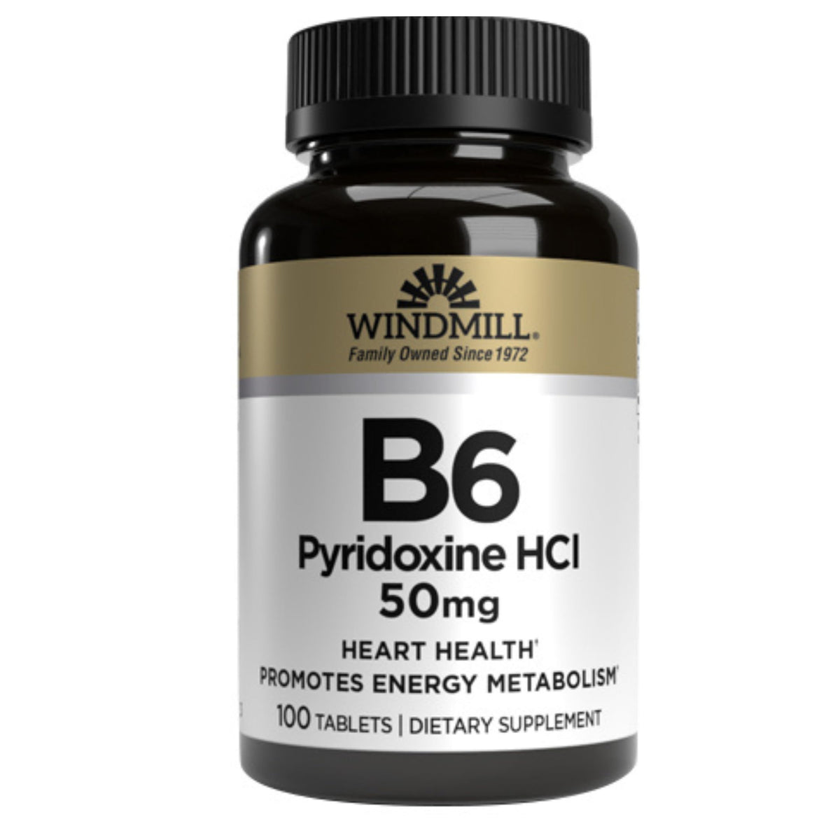 Windmill Vitamin B-6 50 mg - 100 Tablets