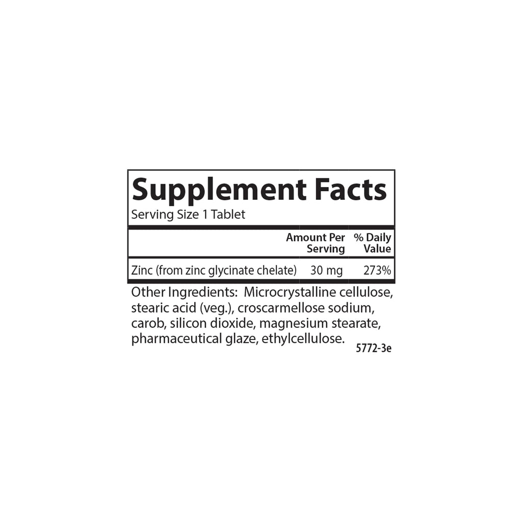 Carlson Chelated Zinc 30 mg Immune Support - 250 Tablets - image 4