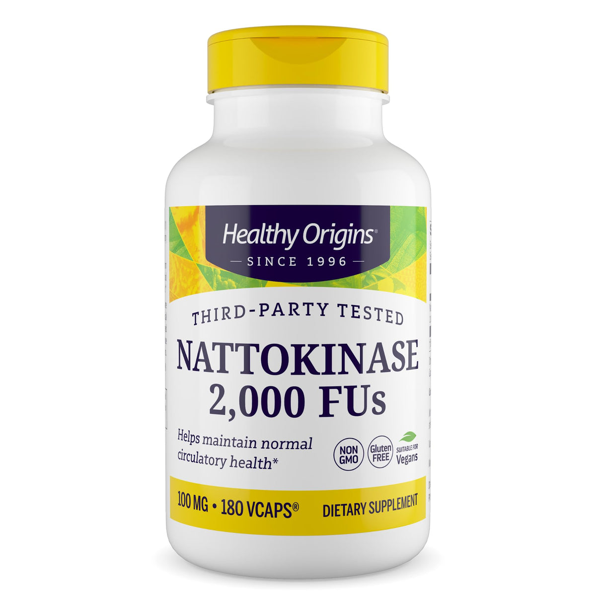 Healthy Origins Nattokinase 2000 FUs Enzyme - 180 Vegetarian Capsules